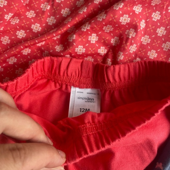 Bundle Baby Girl Floral and Butterfly Dress With Shorts 12 Months Cotton NWOT - Picture 5 of 8